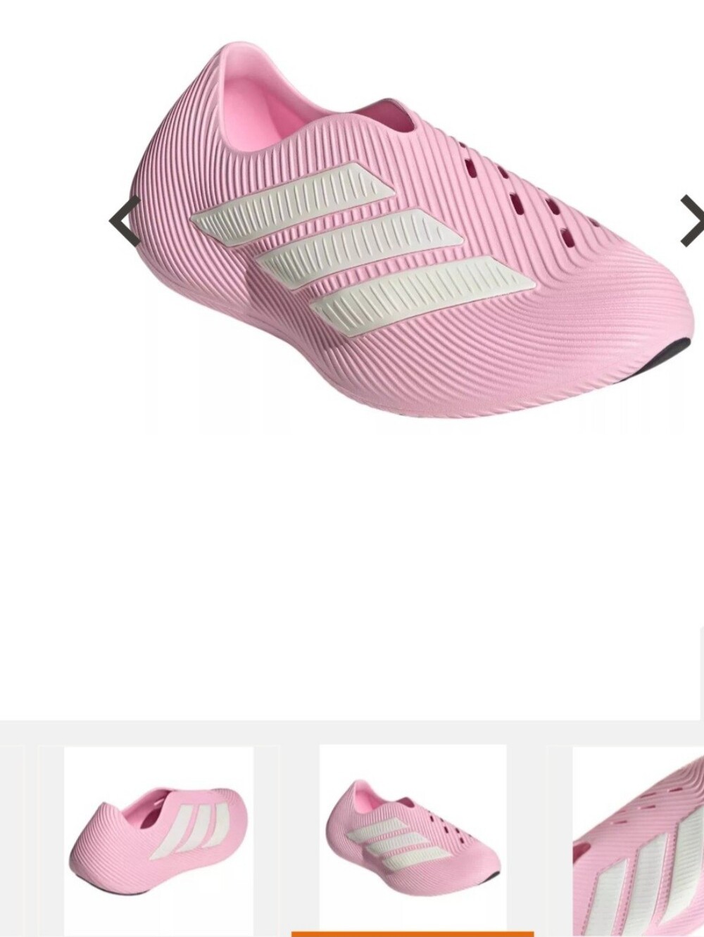 Women’s 7-8 Men's 6 Soft Pink Adidas PureChill White Stripe Slip-On New In Box